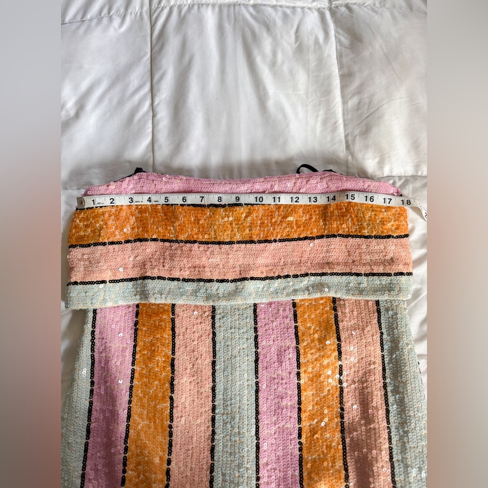Gianni Bini Pastel Stripe Midi Dress in Pink, Yellow, White - Picture 10 of 13